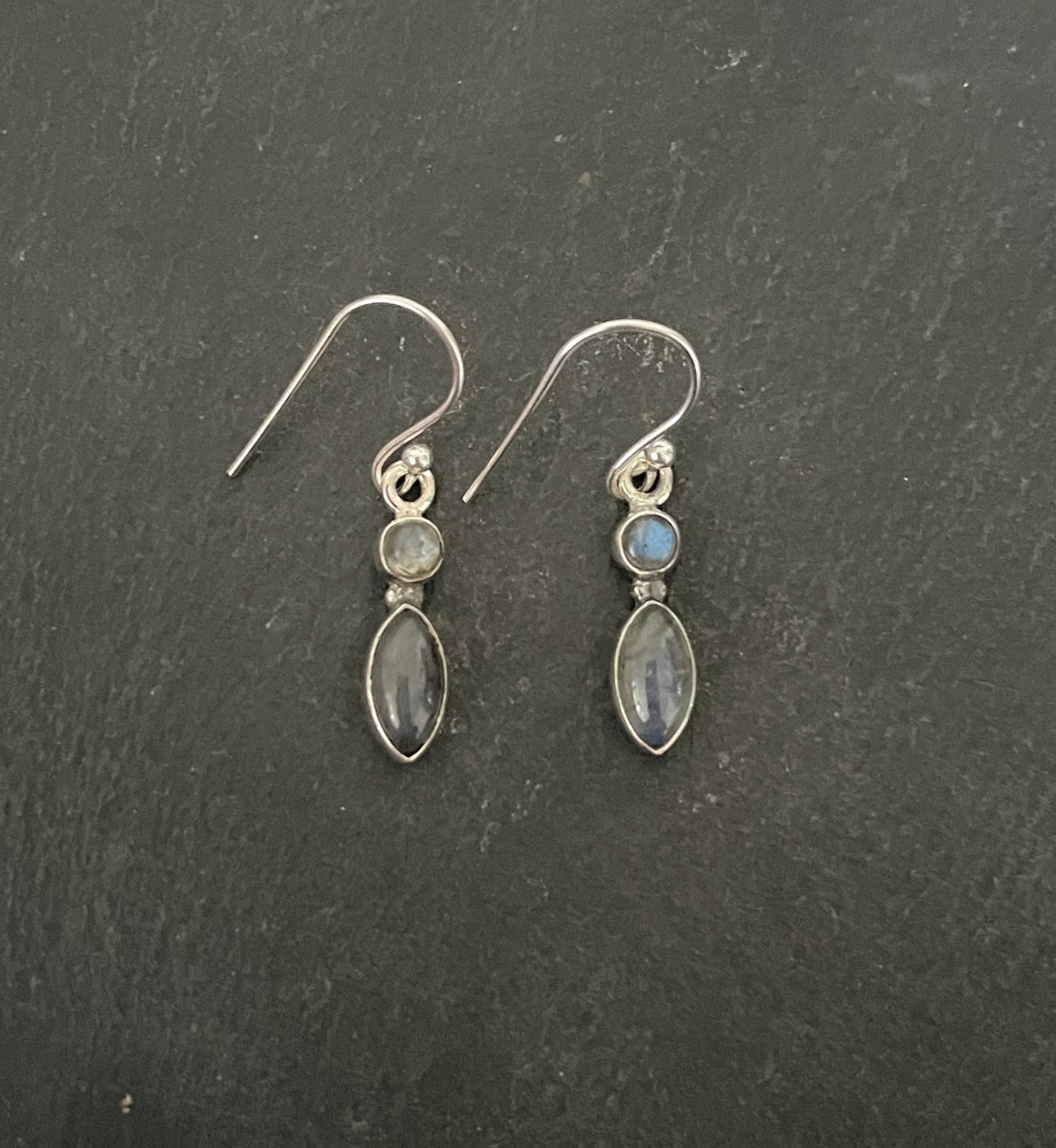 Two Stone Labradorite Earrings image 0