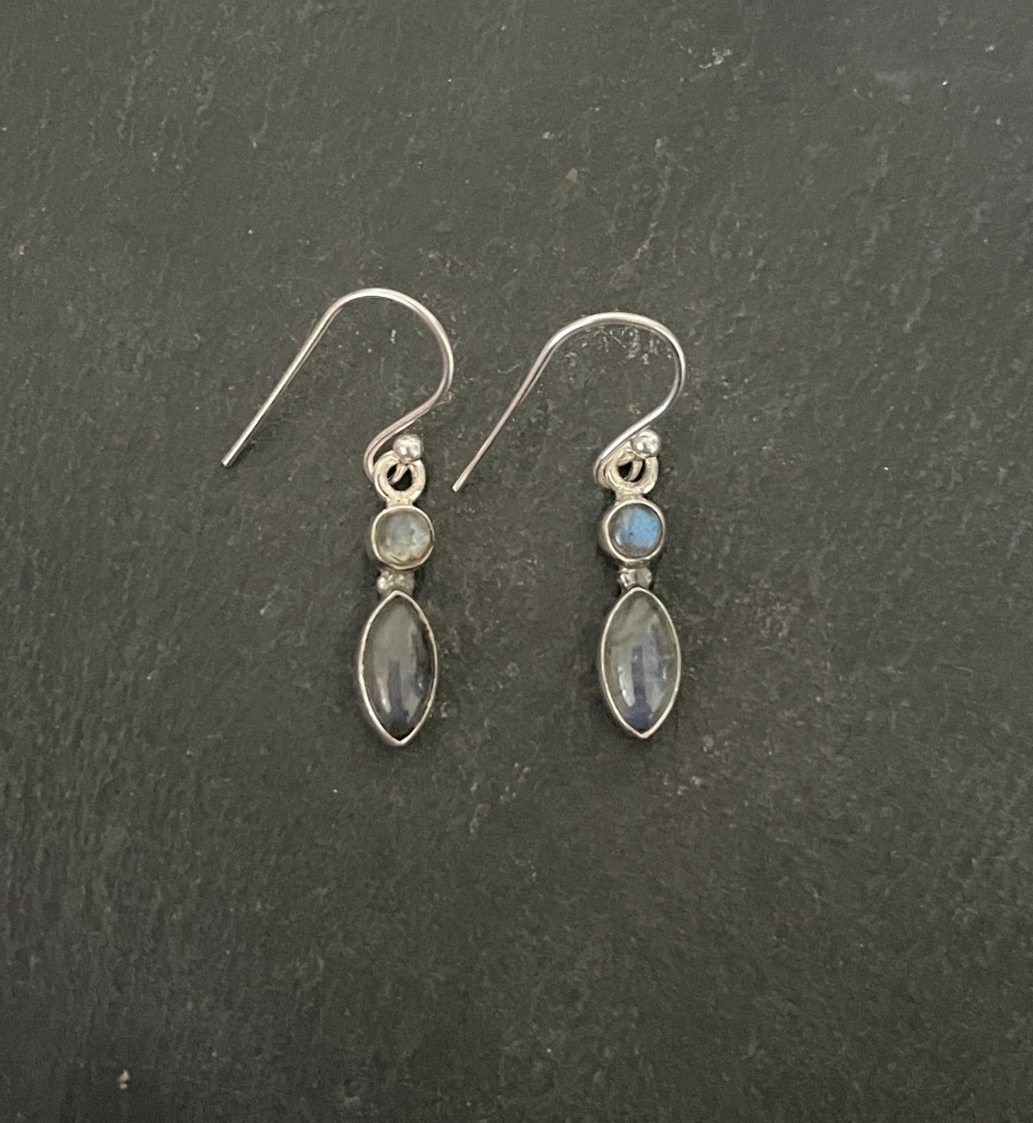 Two Stone Labradorite Earrings image 0