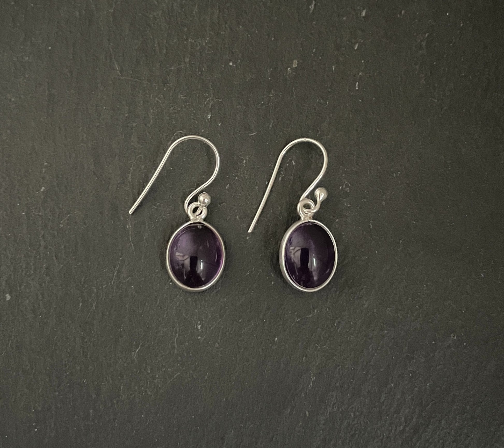 Amethyst Oval Earrings image 0