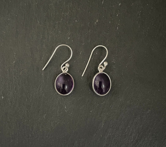 Amethyst Oval Earrings image 0