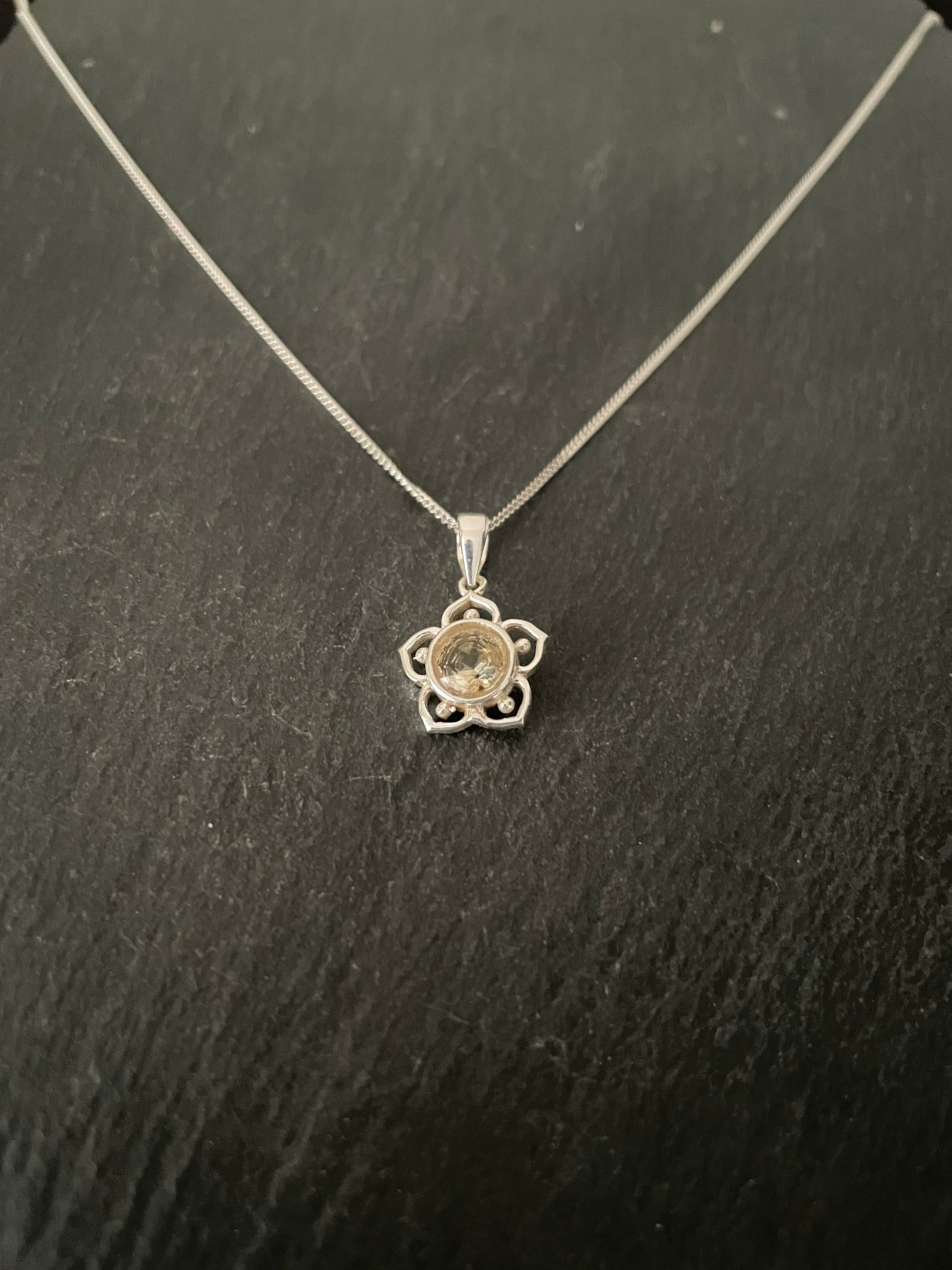 Citrine Flower Pendant image 1