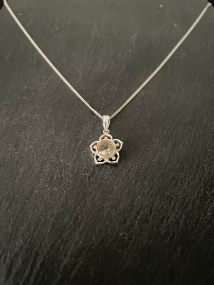 Citrine Flower Pendant image 1