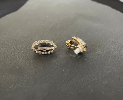 Coloured Bling Clip On Earrings image 1