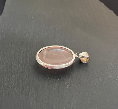 Large Rose Quartz Oval Pendant image 2