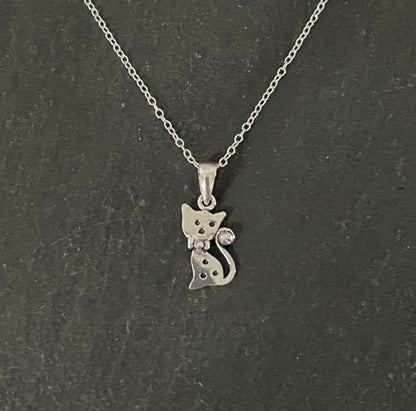 Silver Cat Pendant image 0