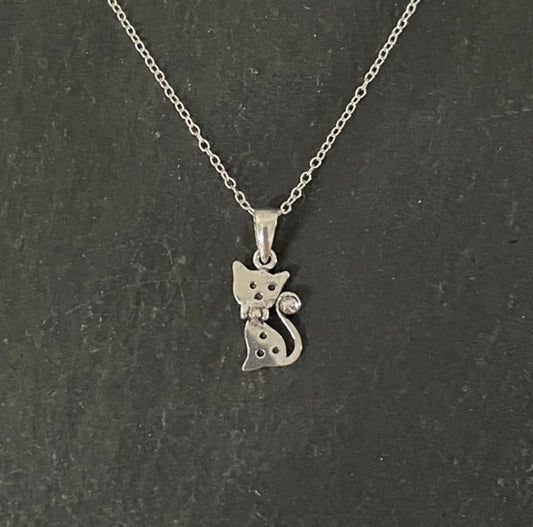 Silver Cat Pendant image 0