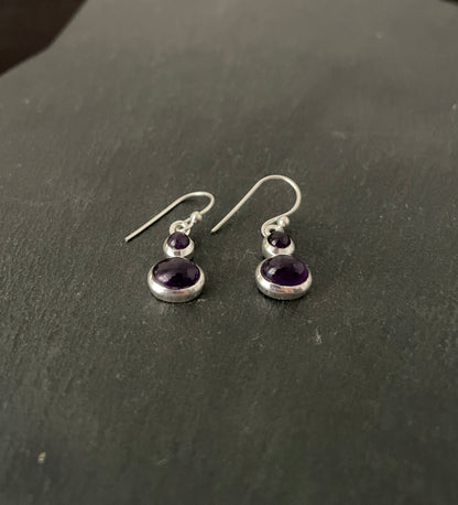 Amethyst Drop Earrings image 1
