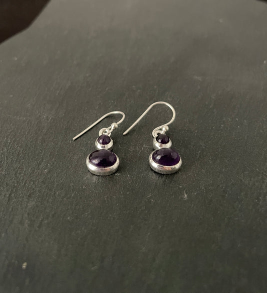 Amethyst Drop Earrings image 1