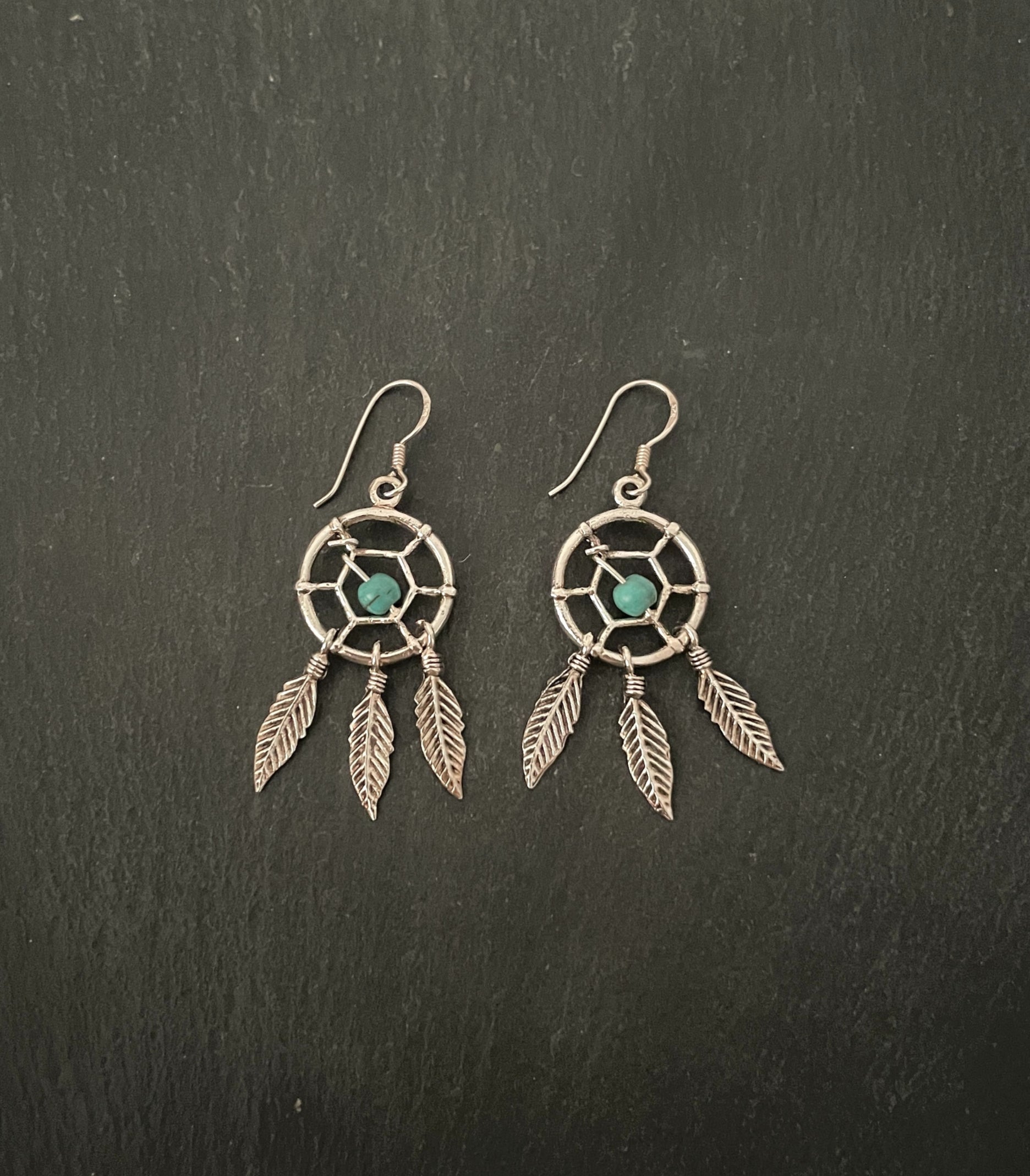 Silver Dream Catcher Earrings image 0