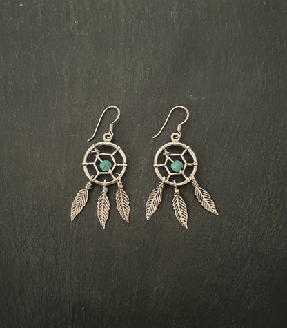 Silver Dream Catcher Earrings image 0