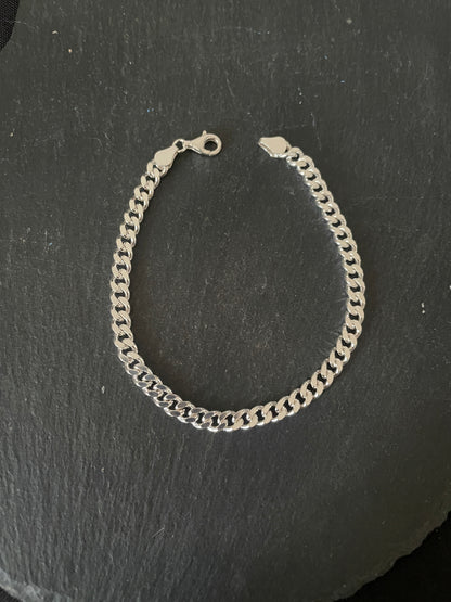 Sterling Silver Curb Chain Bracelet image 0