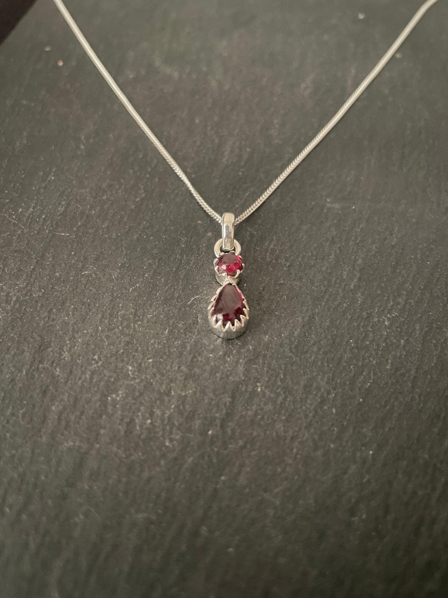 Garnet and Silver Pendant image 1