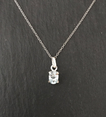 Oval Blue Topaz Pendant image 0