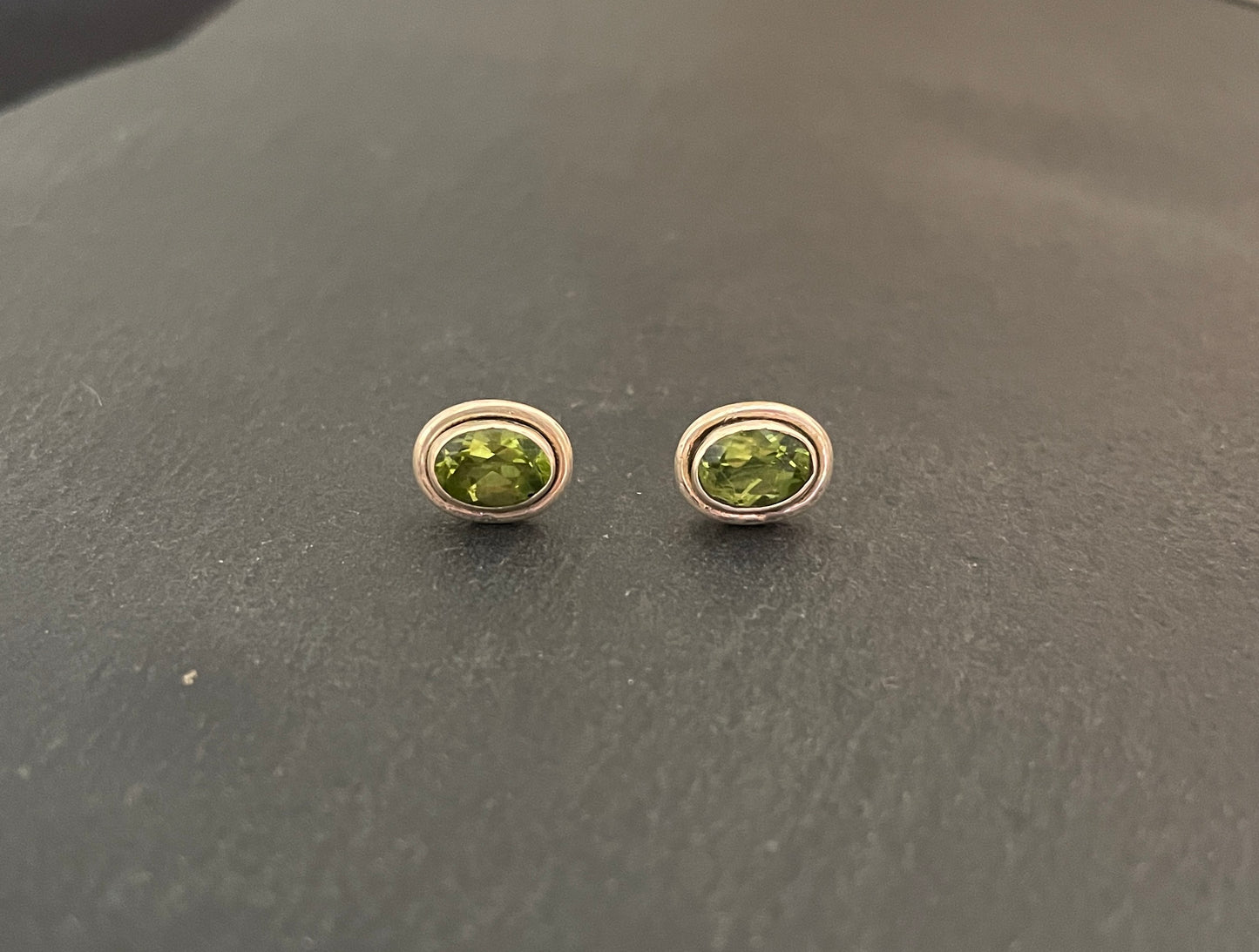 Oval Peridot Stud Earrings image 0