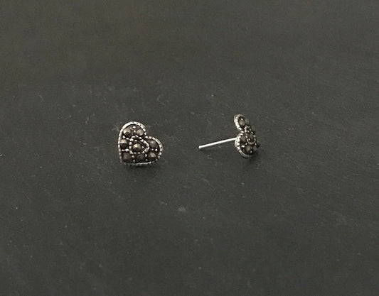 Marcasite Heart Studs image 1