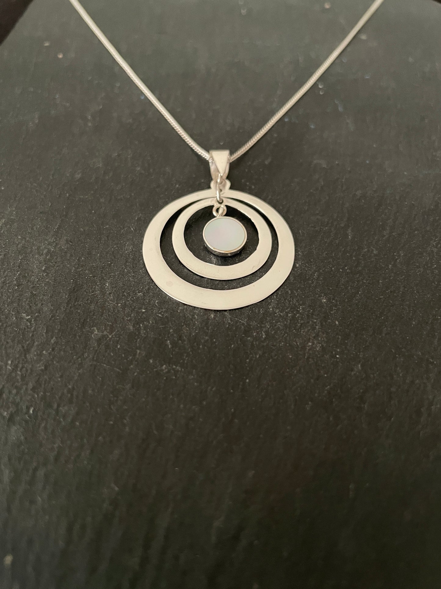 Mother of Pearl and Silver Pendant image 1