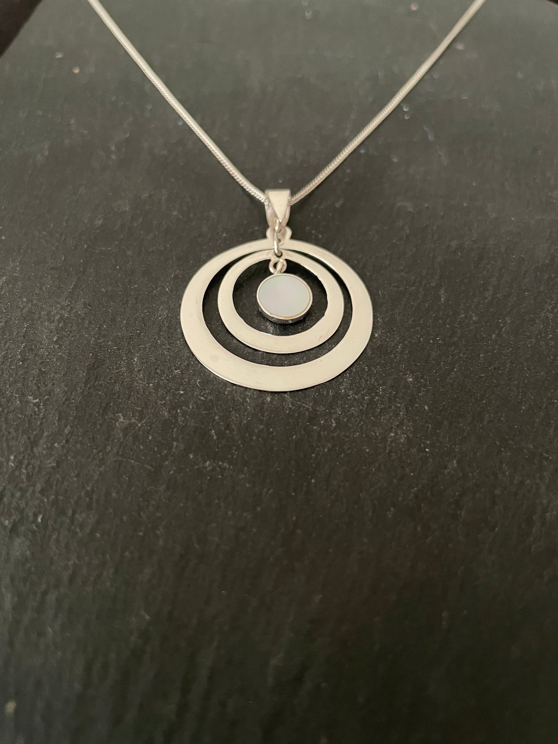 Mother of Pearl and Silver Pendant image 1