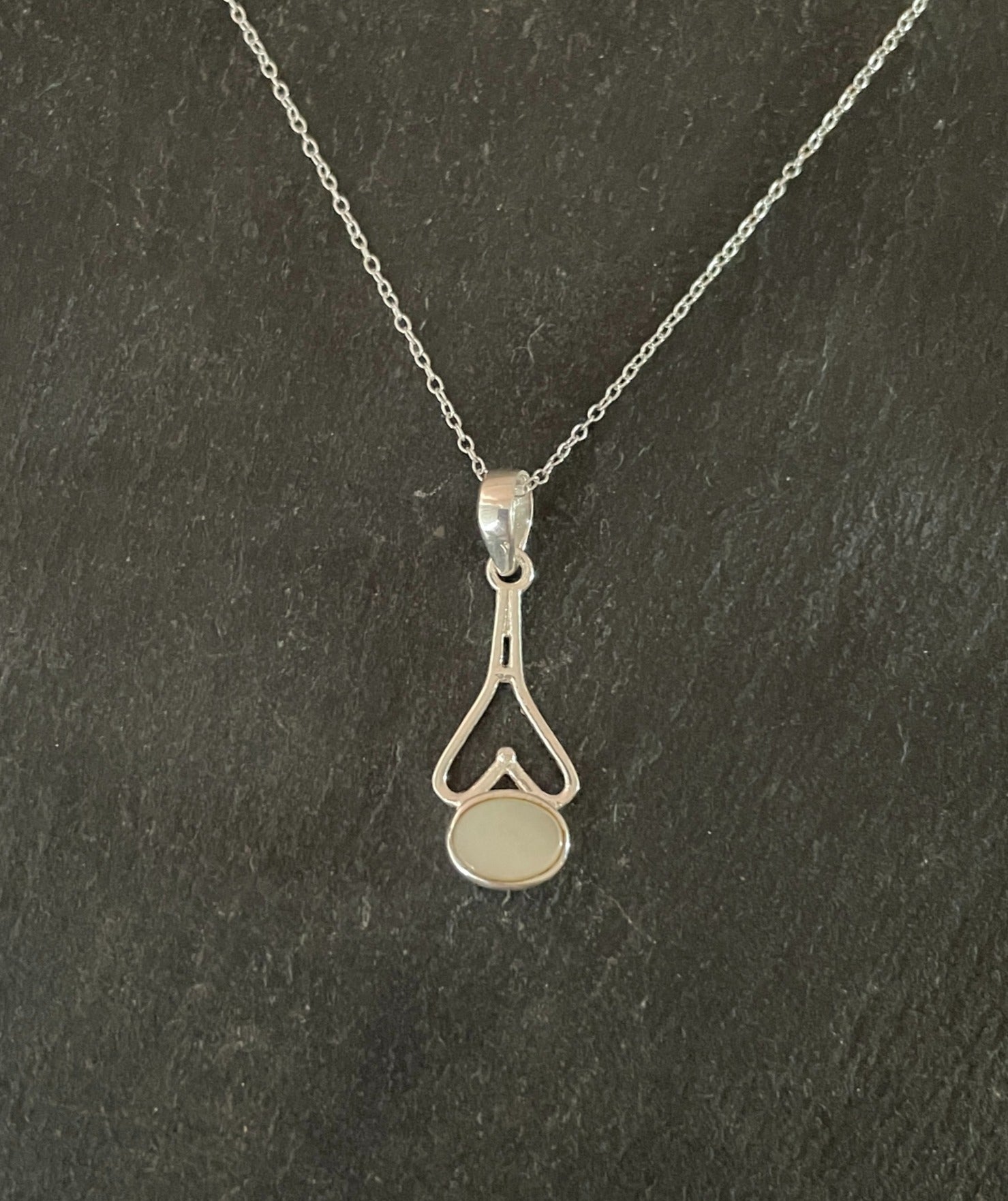 Mother of Pearl and Silver Pendant image 0