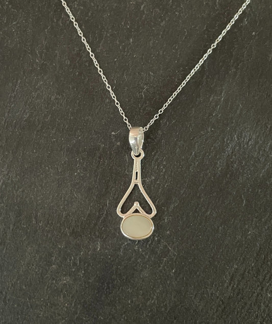 Mother of Pearl and Silver Pendant image 0