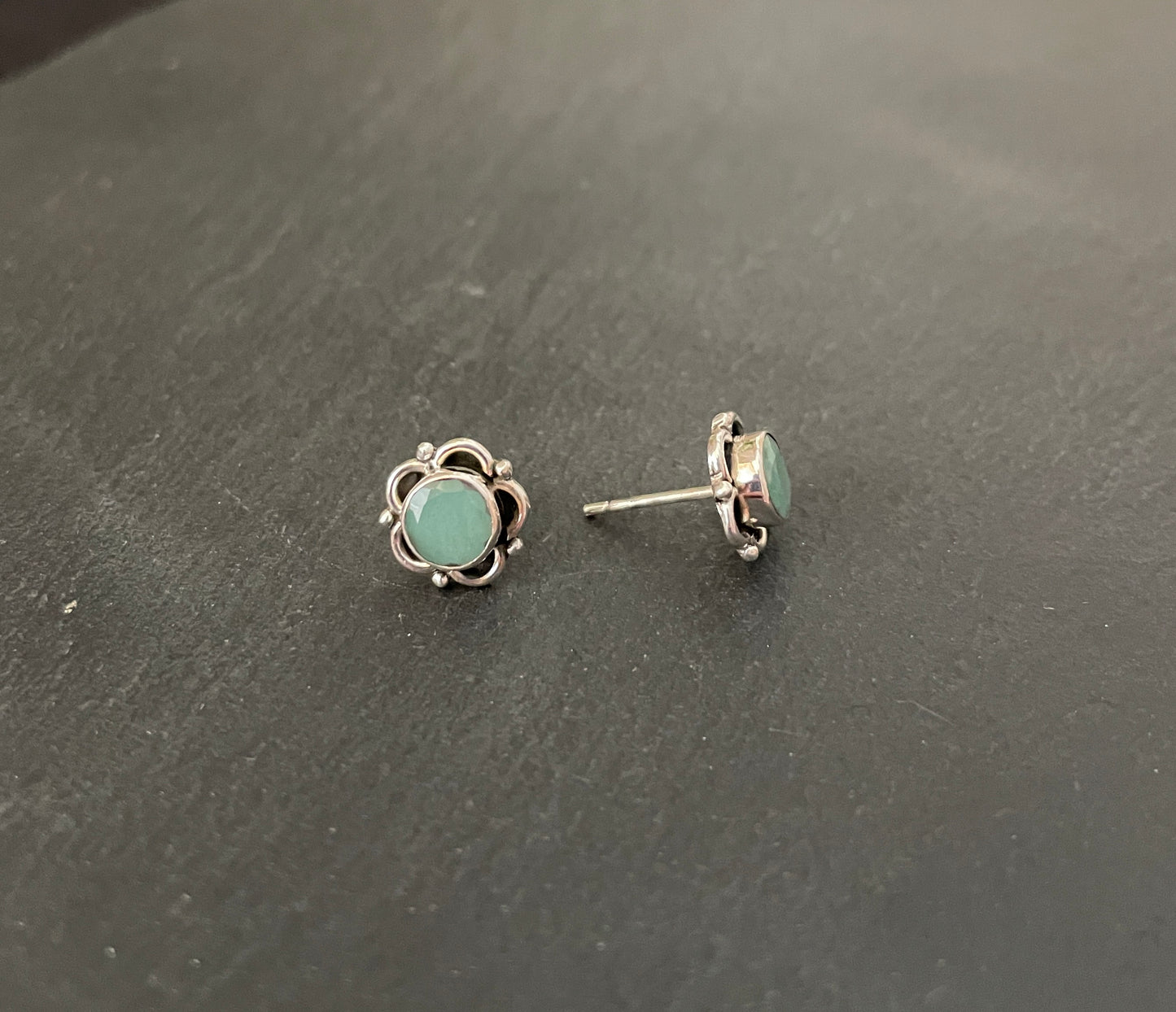 Emerald Stud Earrings image 1
