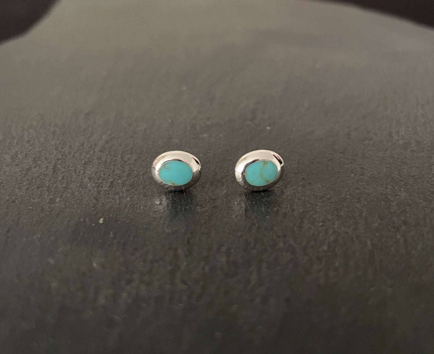 Oval Turquoise Stud Earrings image 0