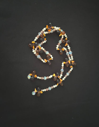 Glass and Pearl Bead Lariat Necklace image 3