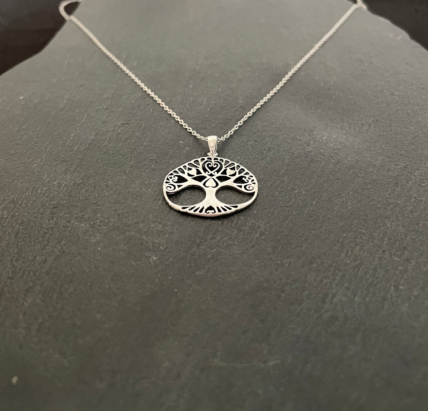 Oval Silver Tree of Life Pendant image 1