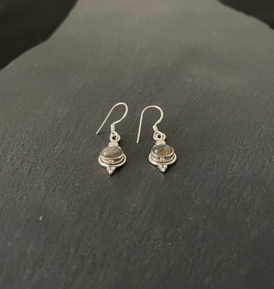 Labradorite Oval Earrings image 1