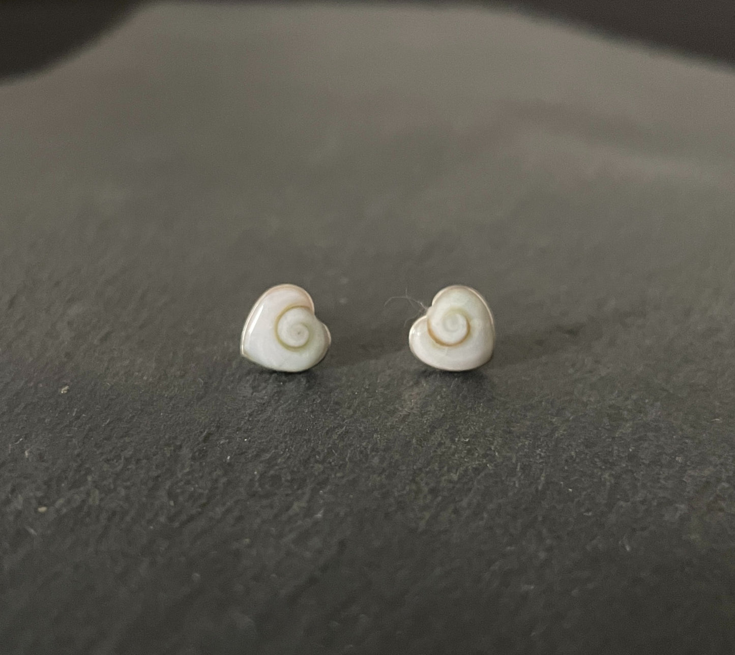Shiva Shell Heart Stud Earrings image 0
