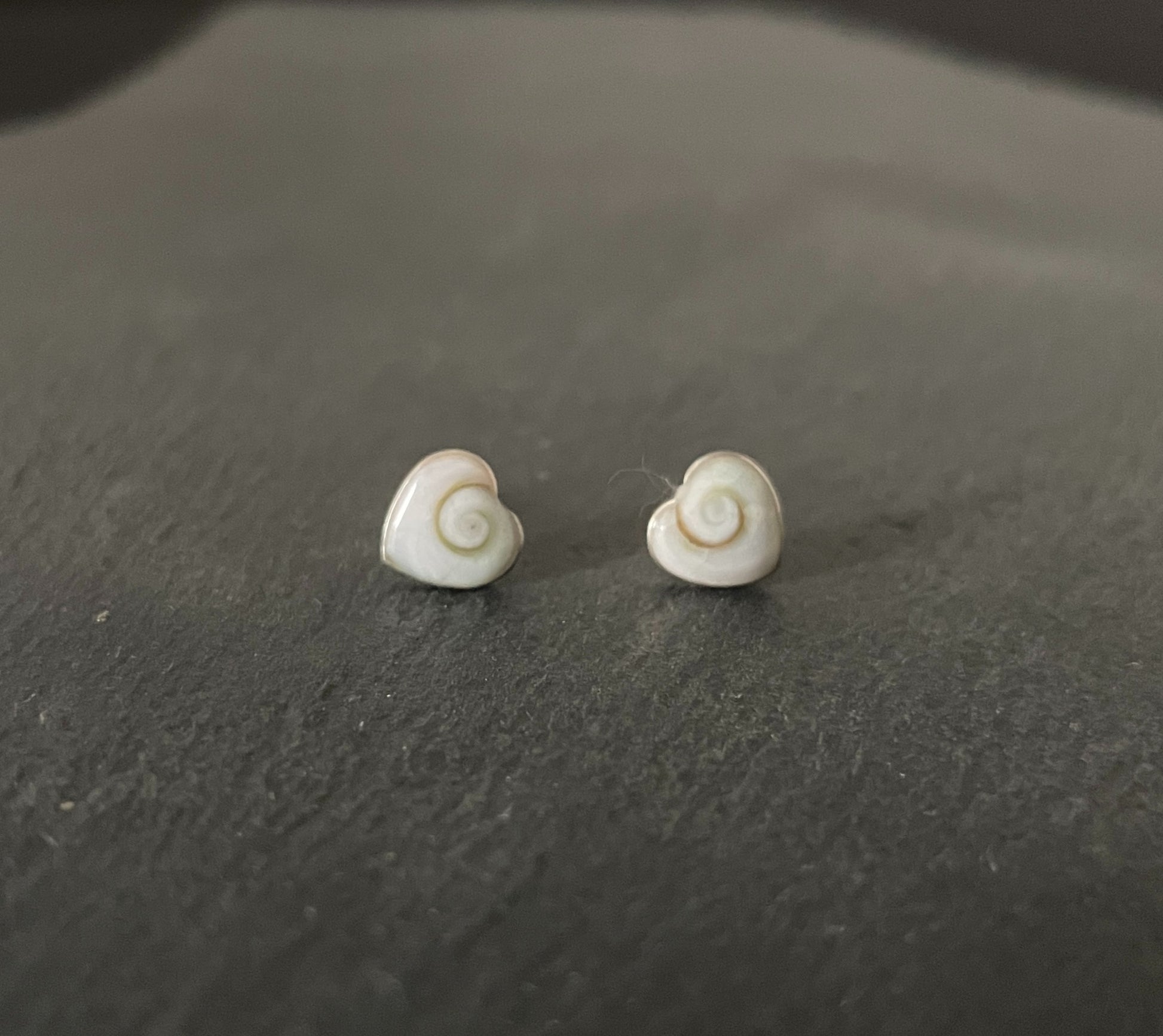 Shiva Shell Heart Stud Earrings image 0