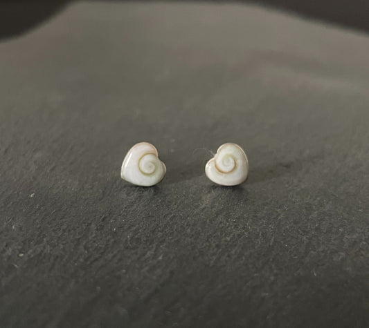 Shiva Shell Heart Stud Earrings image 0