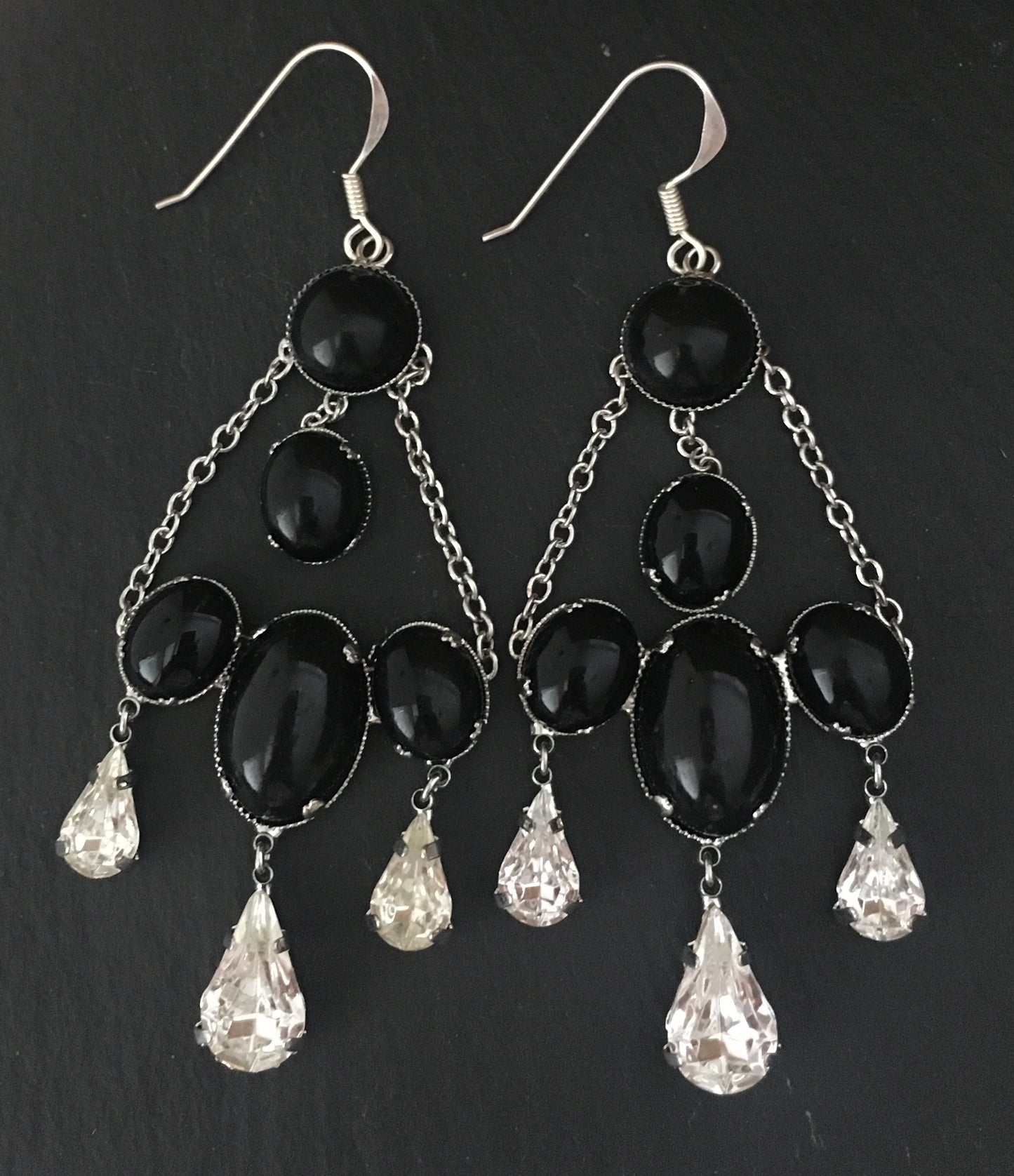 Black and Bling Earrings image 0