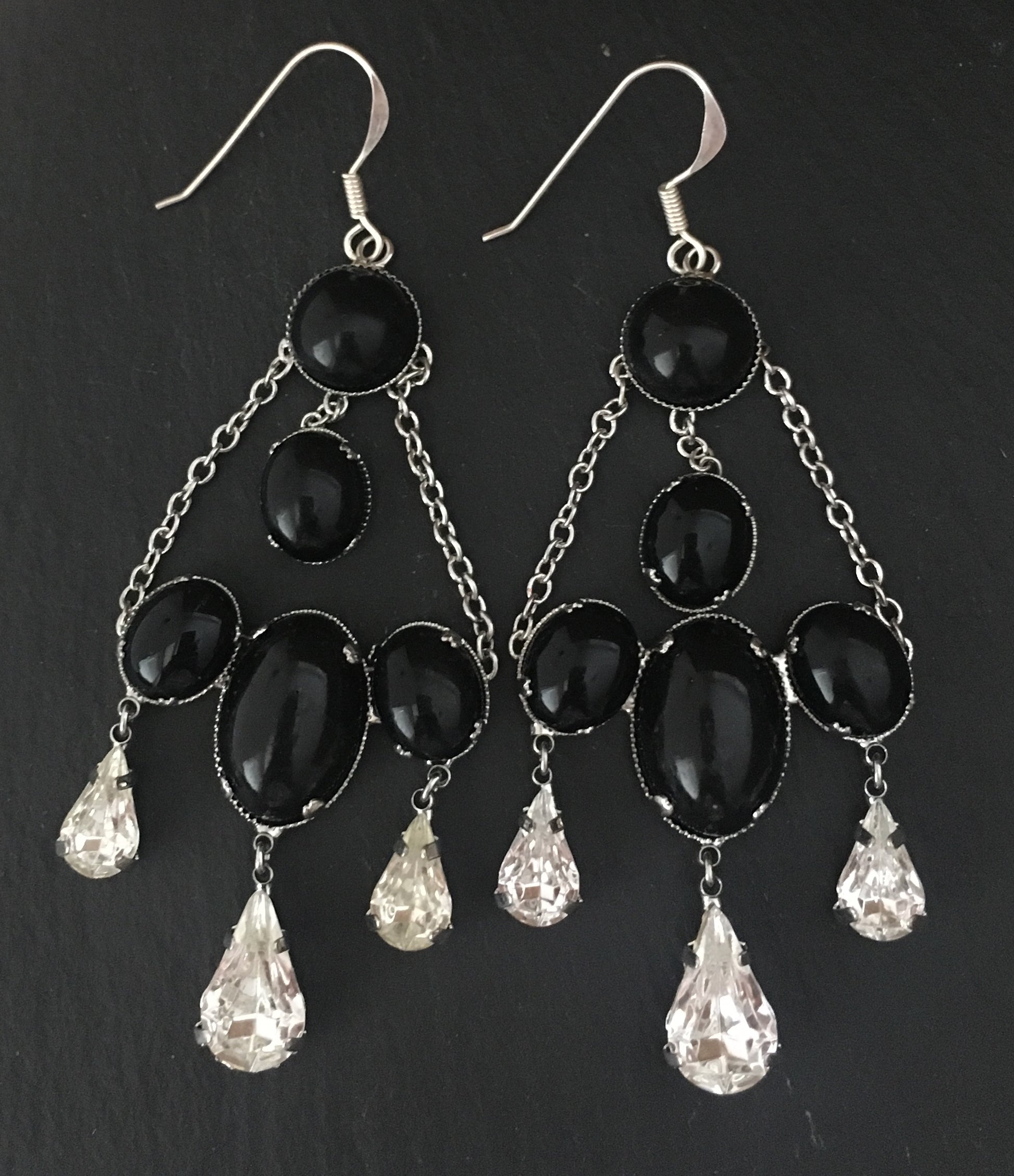 Black and Bling Earrings image 0