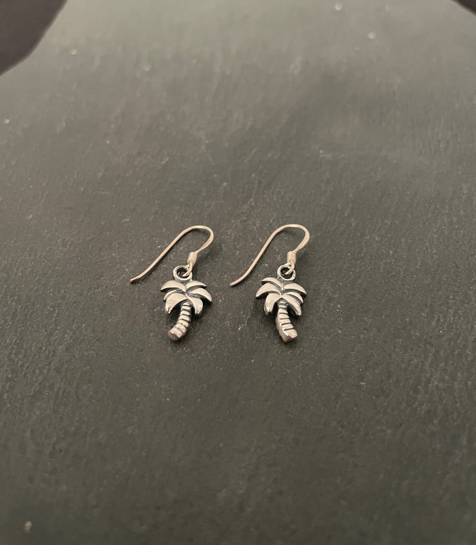 Silver Palm Tree Earrings image 1