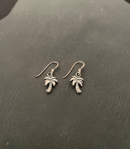 Silver Palm Tree Earrings image 1
