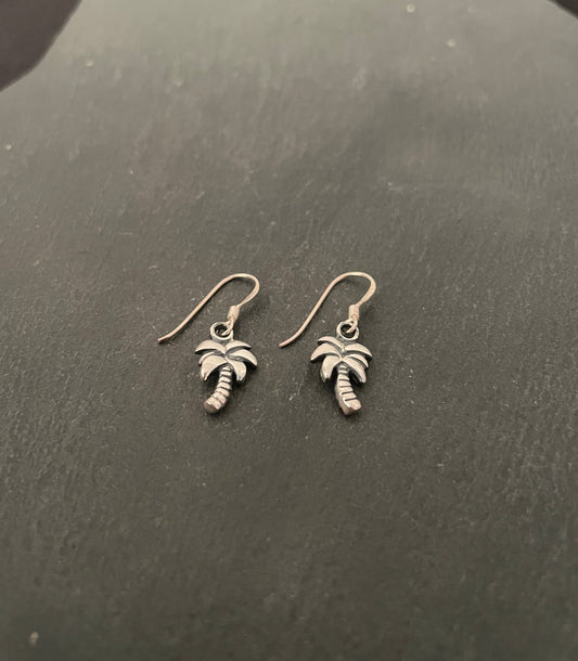Silver Palm Tree Earrings image 1