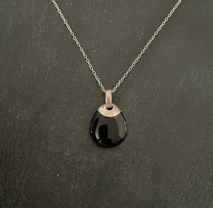 Black Onyx and Silver Pendant image 0