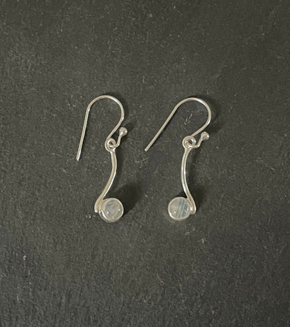 Moonstone Round Earrings image 0