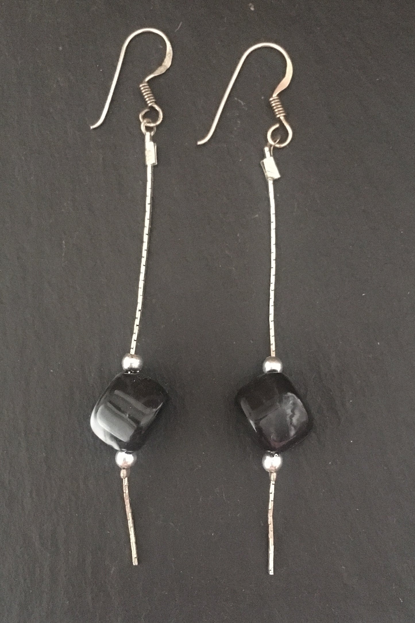 Black Drop Earrings image 0