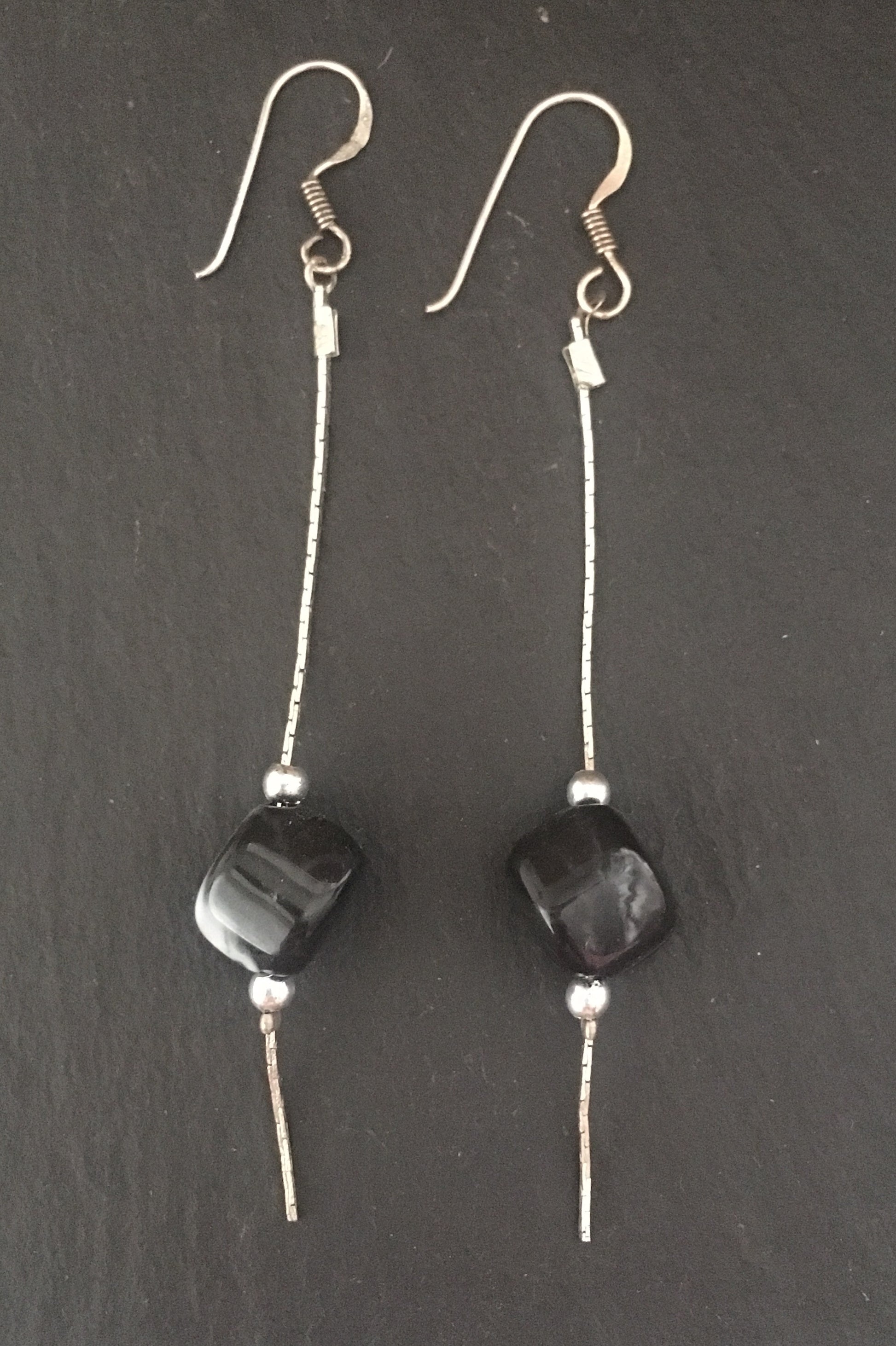 Black Drop Earrings image 0