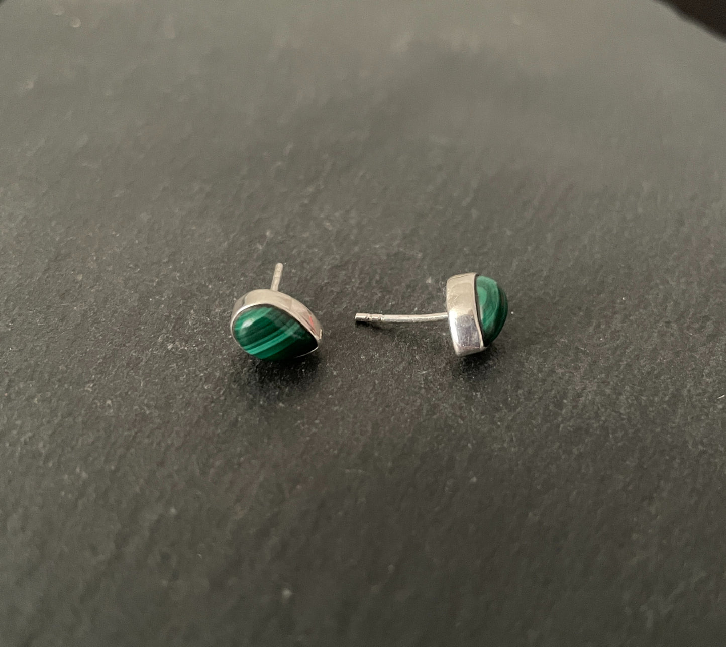 Malachite Teardrop Stud Earrings image 1