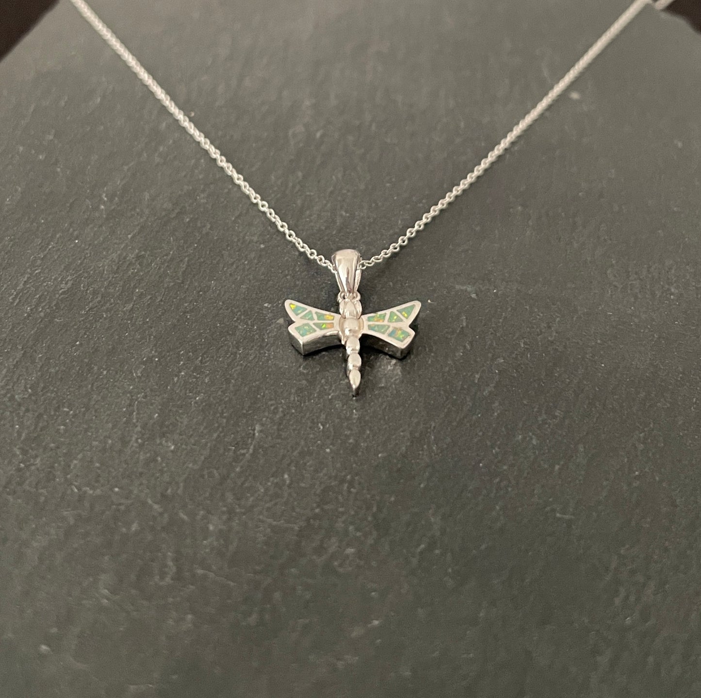 Synthetic Opal Dragonfly Pendant image 1