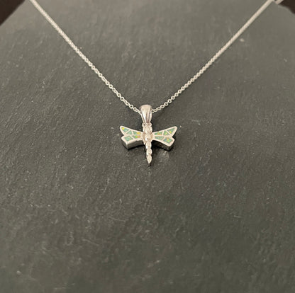 Synthetic Opal Dragonfly Pendant image 1