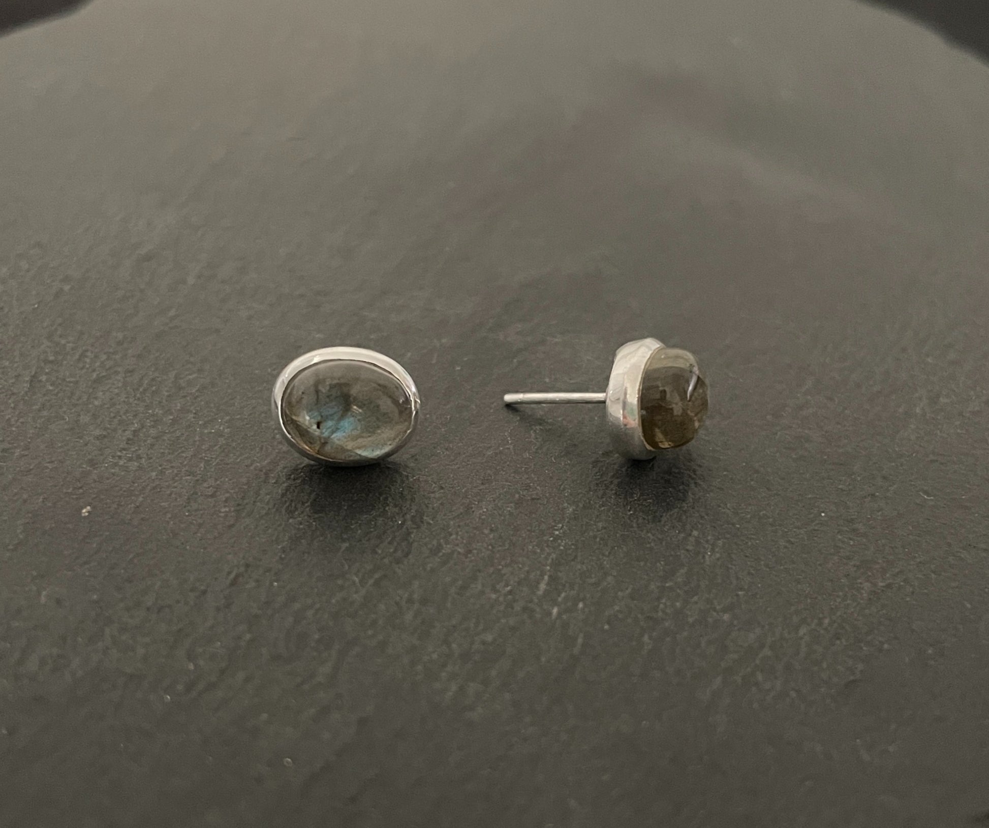 Labradorite Oval Stud Earrings image 1