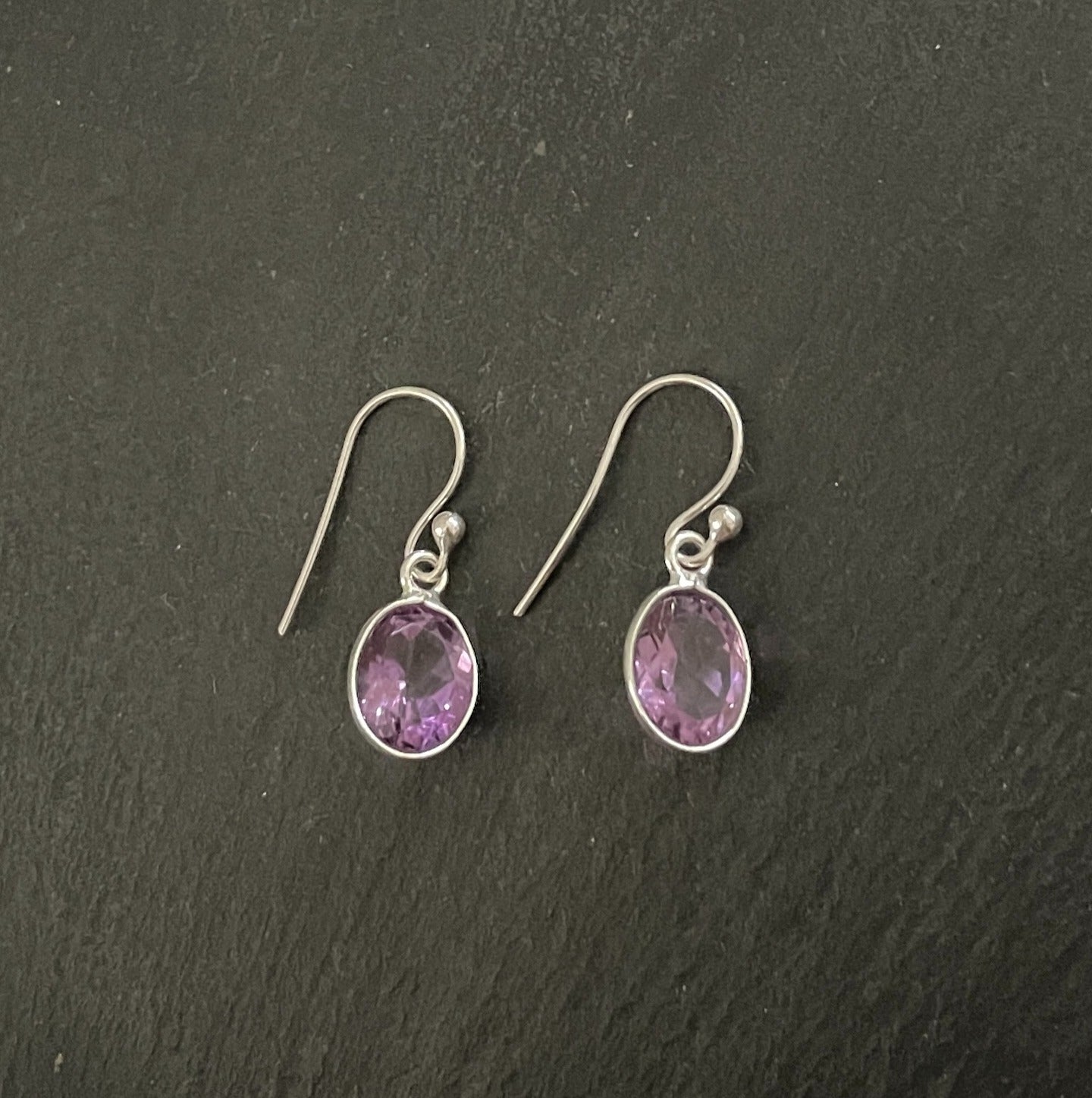 Amethyst Oval Earrings image 0