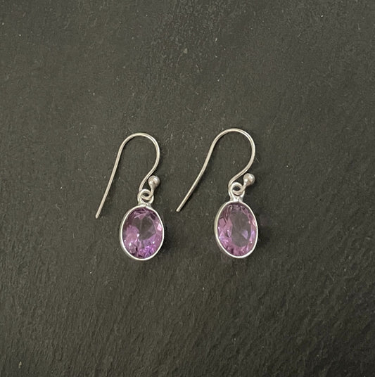 Amethyst Oval Earrings image 0