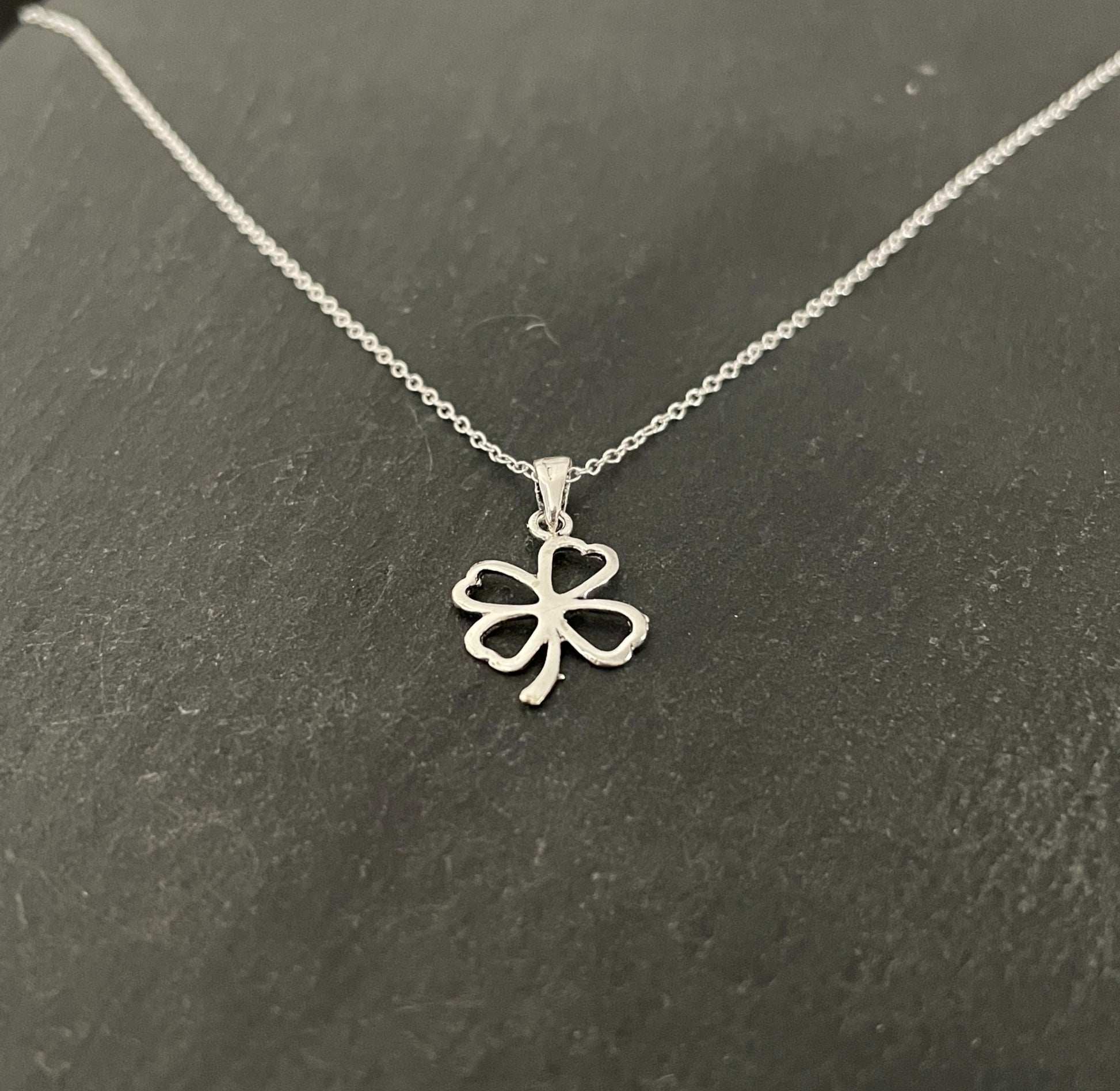 Four Leaf Clover Silver Pendant image 1