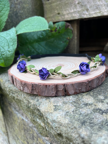 Purple Flower Headband image 2