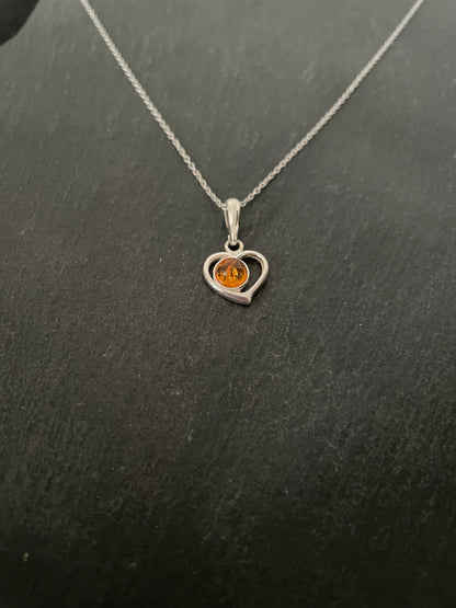 Amber Heart Pendant image 1
