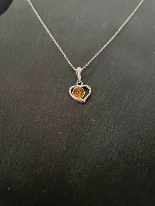 Amber Heart Pendant image 1